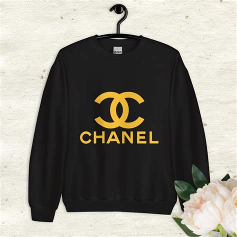 blue chanel hoodie|authentic chanel logo sweater.